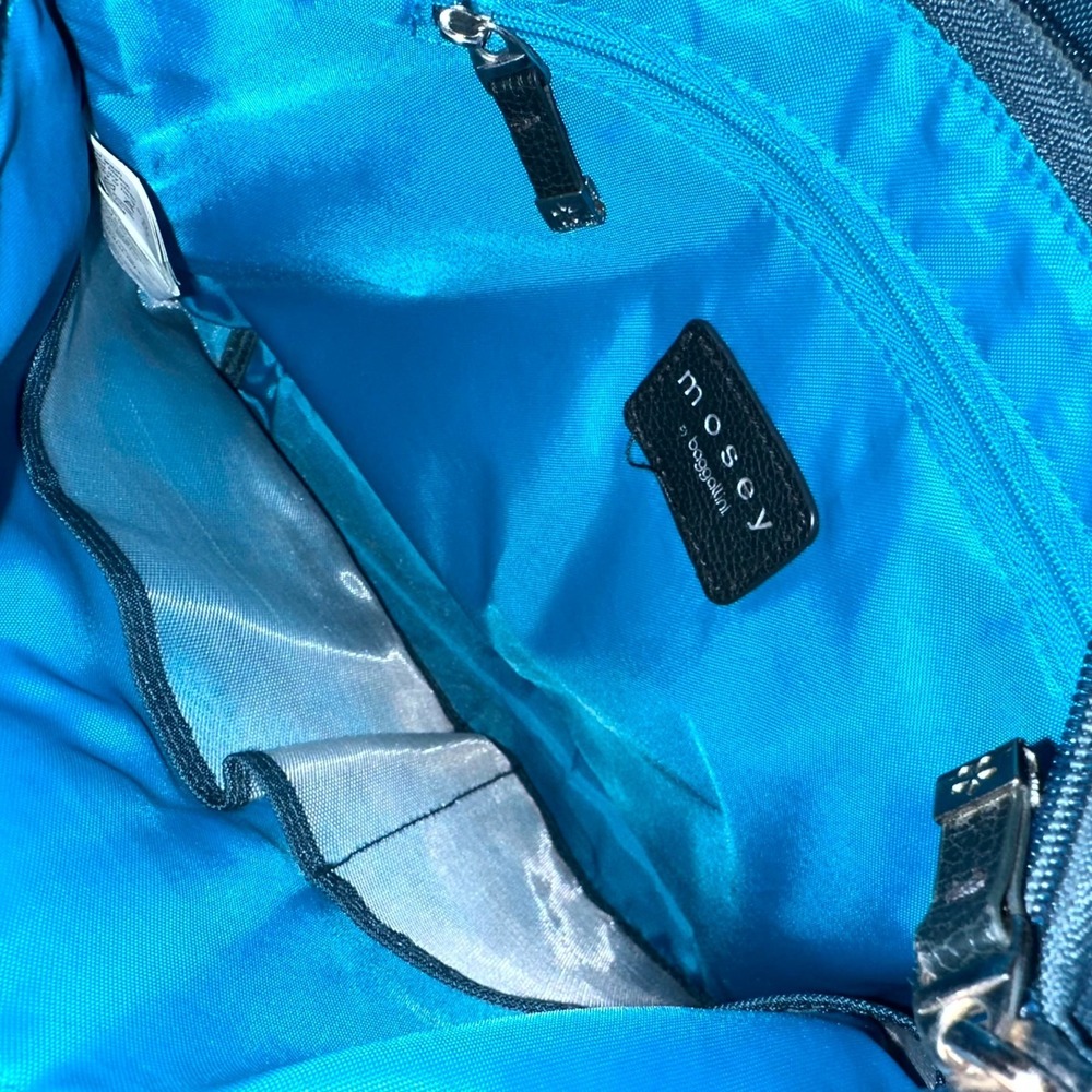 Mosey by Crossbody Bag Women's Blue Voyage Slip Pocket Hobo Commuter - Picture 6 of 9
